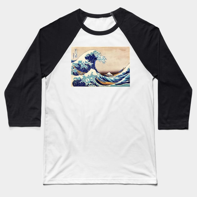 Great Wave Off Kanagawa Baseball T-Shirt by fineartgallery